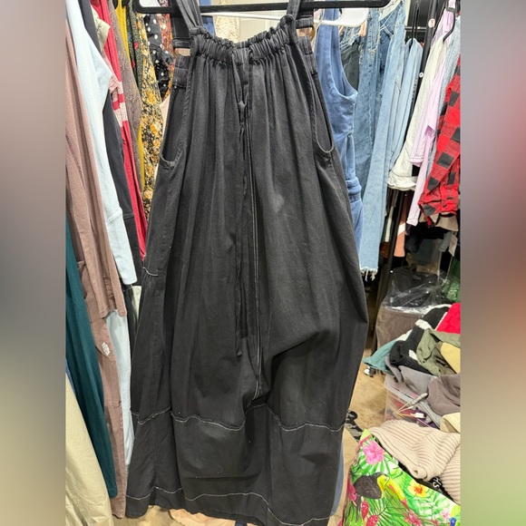 Free People Black Maxi Dress with Gold Ring Details - Picture 8 of 8